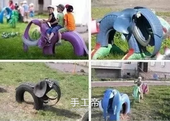 舊輪胎改造兒童玩具｜DIY汽車輪胎變身安全童趣裝置