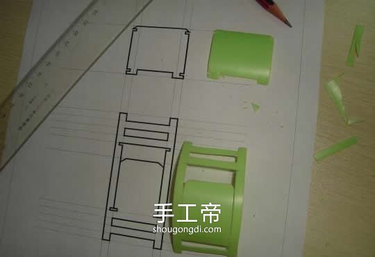 用洗發水瓶制作椅子模型：環保DIY手作教學