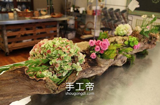 枯木廢物利用DIY插花裝飾 變廢為寶的點綴技巧