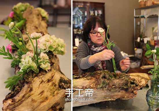 枯木廢物利用DIY插花裝飾 變廢為寶的點綴技巧