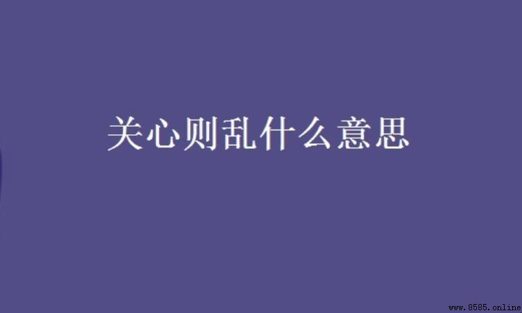 關心則亂的意思與含義