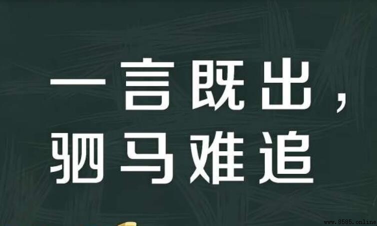 驷馬難追的上一句是什麼？