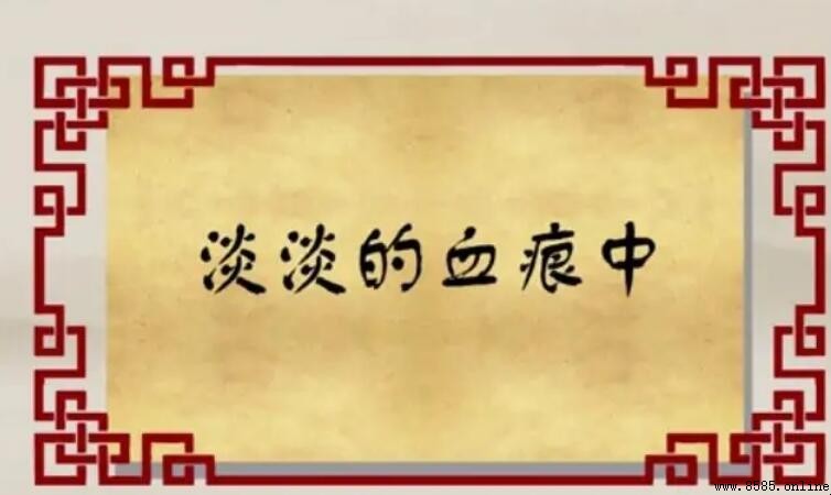 《淡淡的血痕中》為了紀念誰