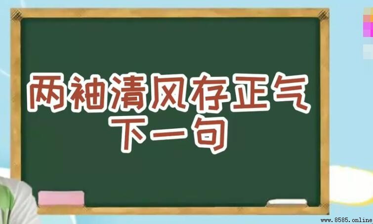 兩袖清風存正氣下一句