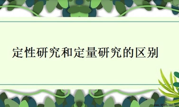 定性研究和定量研究的區別
