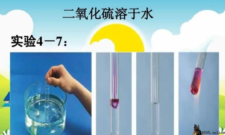 二氧化硫與水反應的化學方程式
