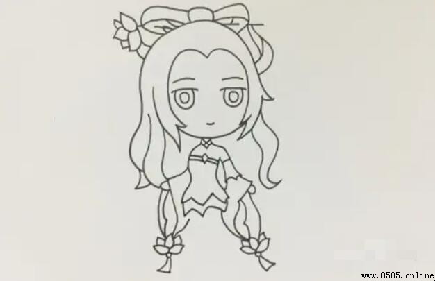 貂蝉简笔画怎么画