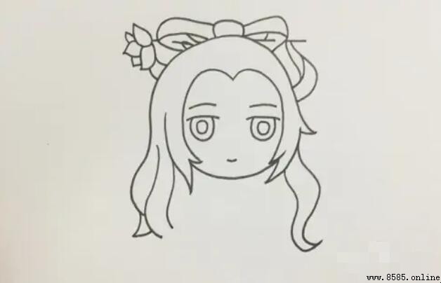 貂蝉简笔画怎么画
