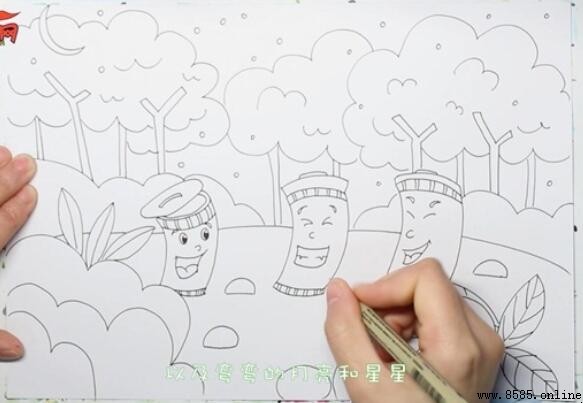 垃圾分類兒童畫怎麼畫:五步創作綠色主題繪畫