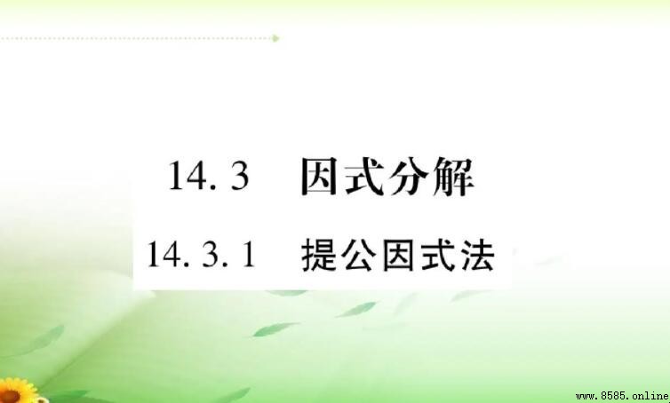 提公因式法解題步驟解析