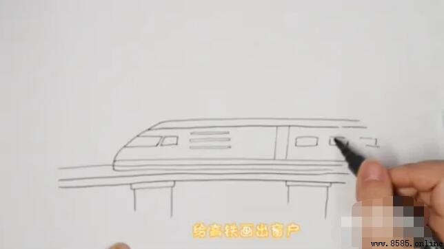 高鐵簡筆畫步驟教學：輕鬆畫出高速列車