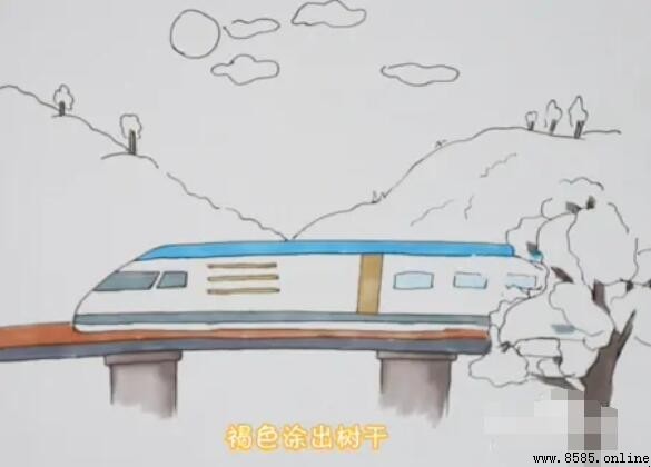 高鐵簡筆畫步驟教學：輕鬆畫出高速列車