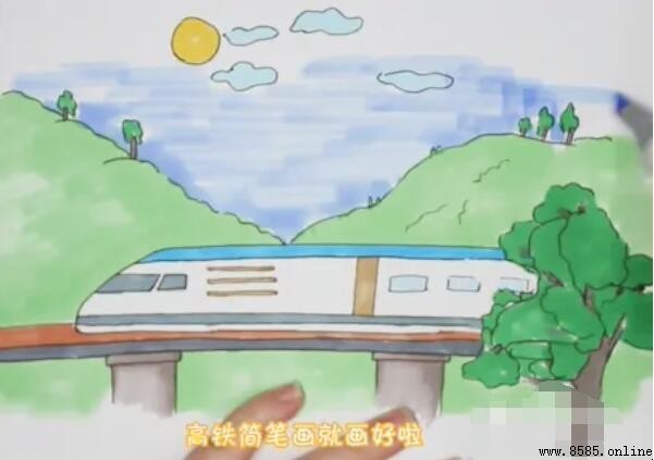 高鐵簡筆畫步驟教學：輕鬆畫出高速列車