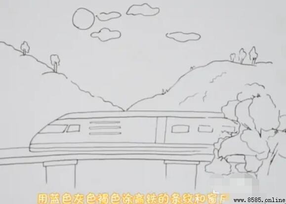 高鐵簡筆畫步驟教學：輕鬆畫出高速列車