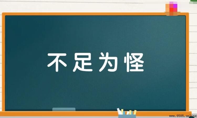 不足為怪的意思與用法