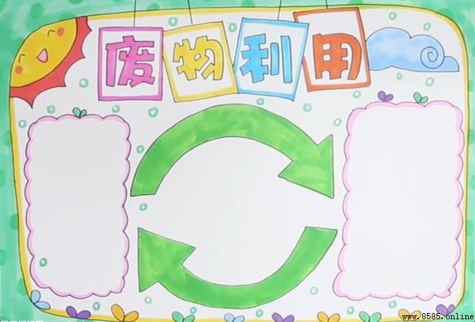 废物利用手抄报怎么画：变废为宝的环保创意教程