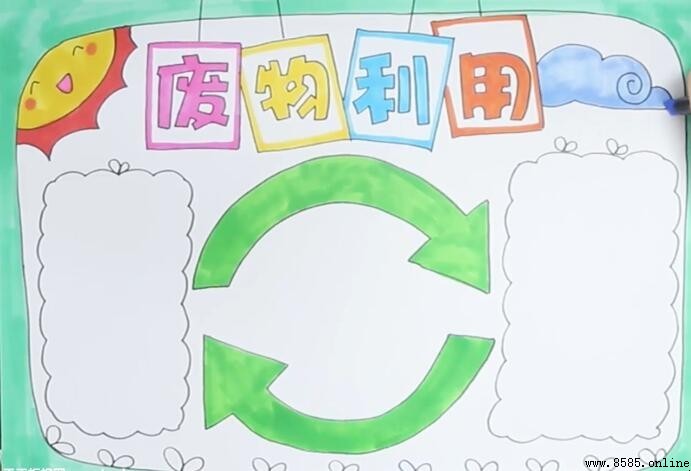 废物利用手抄报怎么画：变废为宝的环保创意教程