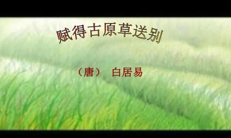 《賦得古原草送別》體現了小草的精神