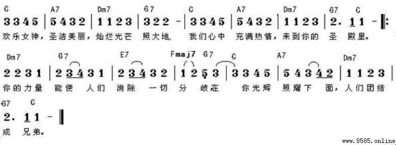 《歡樂頌》簡譜解析:德沃夏克第九交響曲第四樂章樂譜與背景