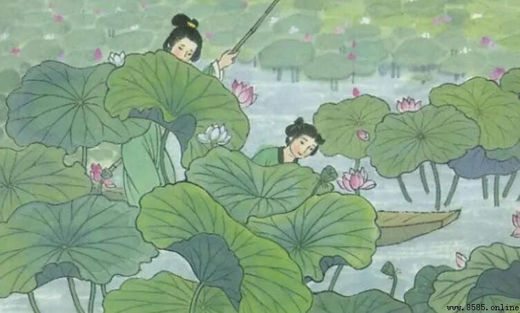 《采莲曲》描绘了一幅怎样的画面