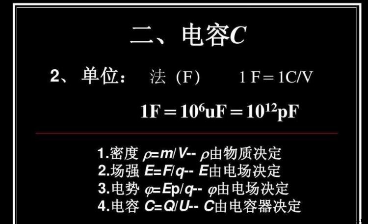 電容的單位是什麼