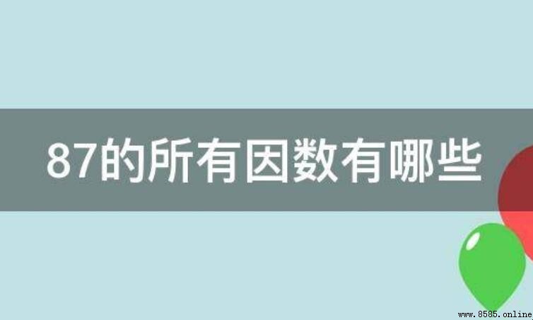 87的因數有哪些