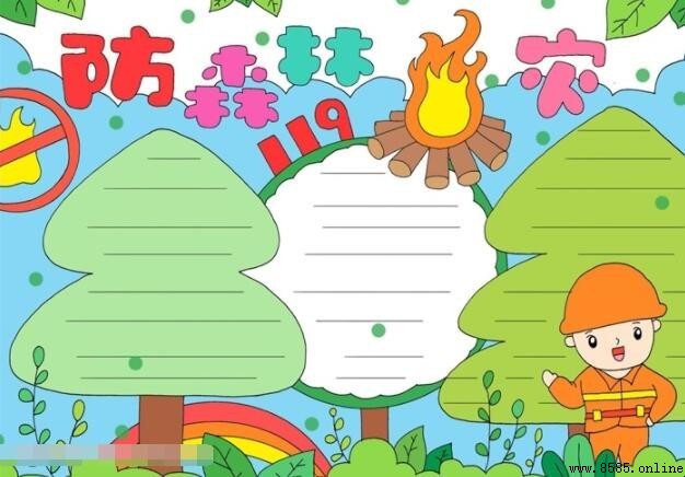 防森林火灾手抄報繪製指南