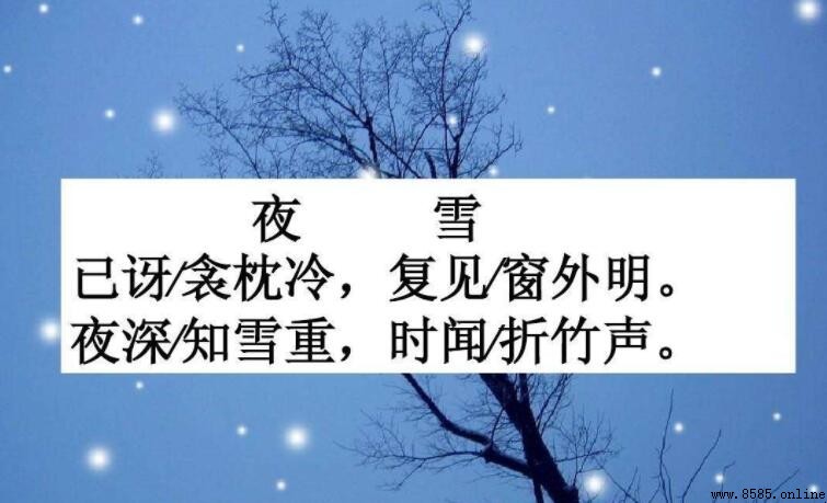 《夜雪》的作者是誰？白居易的生平與創作特色