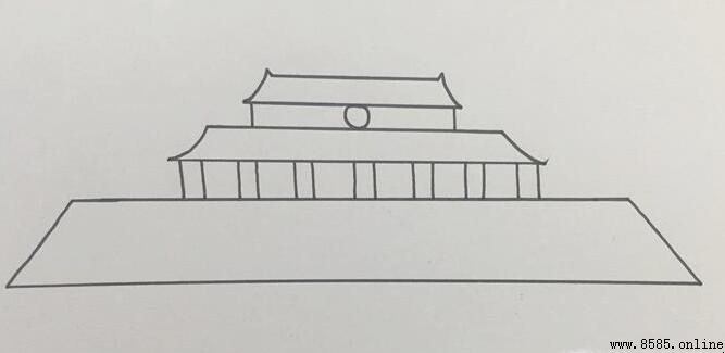 天安門塗色步驟:如何畫出這座歷史古建筑的顏色