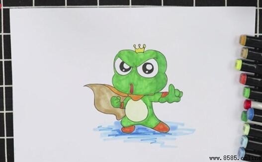 青蛙王子简笔画怎么画
