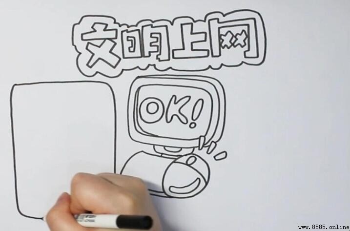 文明上网手抄报绘制指南