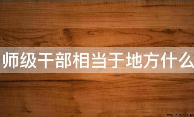 師級干部相當於地方什麼級別