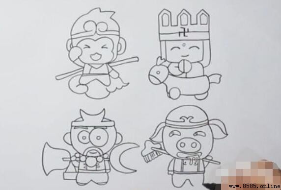 《西游记》师徒四人简笔画怎么画