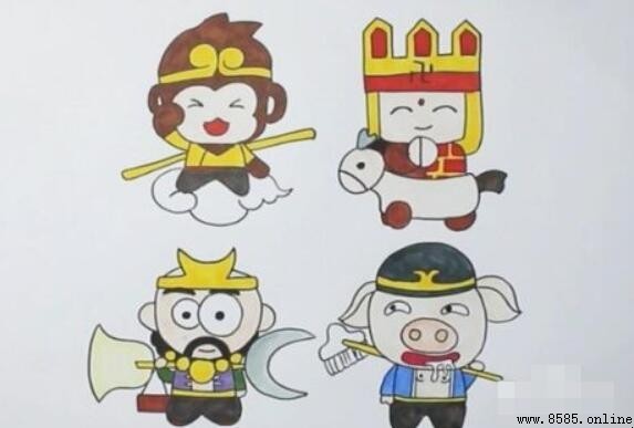 《西游记》师徒四人简笔画怎么画