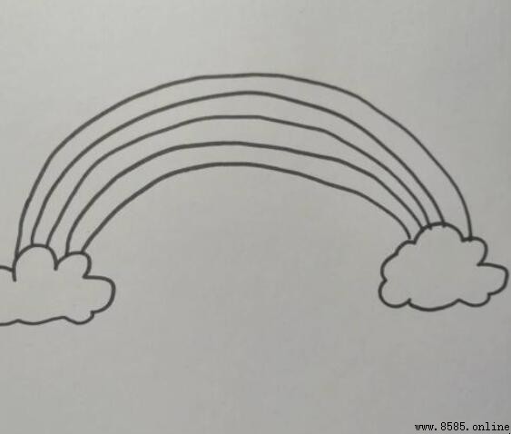 彩虹简笔画怎么画