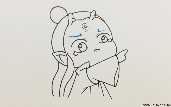 敖丙简笔画怎么画