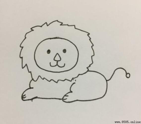 狮子简笔画教程：7步轻松绘制