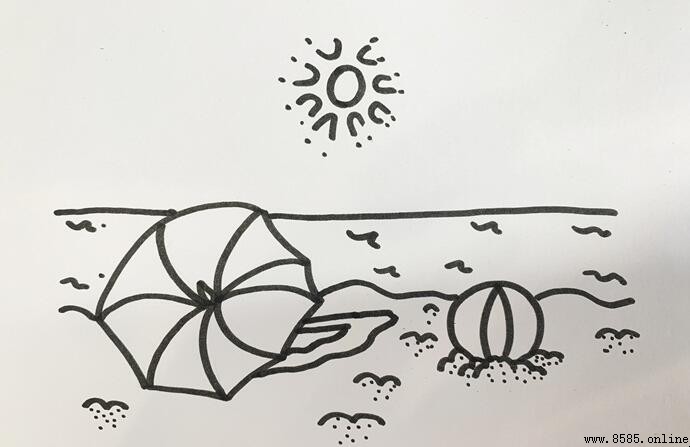 夏日繪畫:四步創作清爽海邊畫作