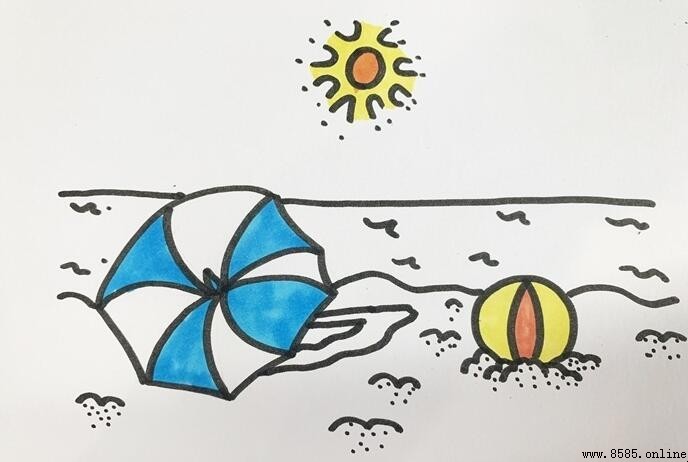 夏日繪畫:四步創作清爽海邊畫作