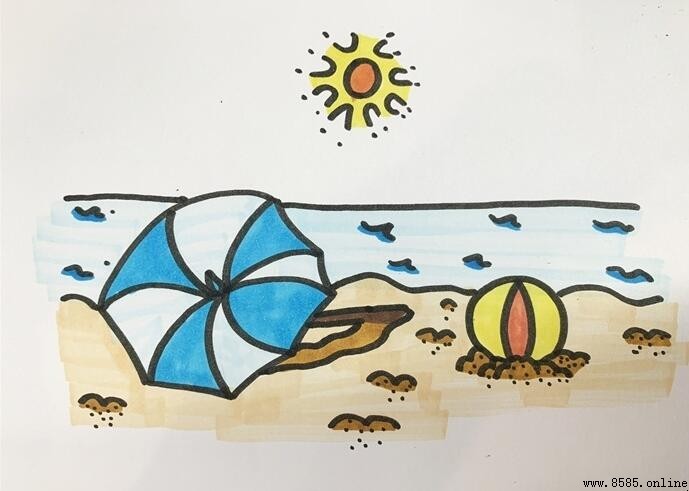 夏日繪畫:四步創作清爽海邊畫作