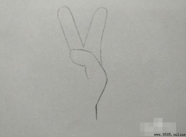 彩铅画手简笔画怎么画