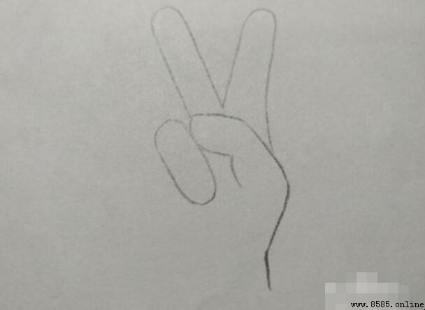 彩铅画手简笔画怎么画