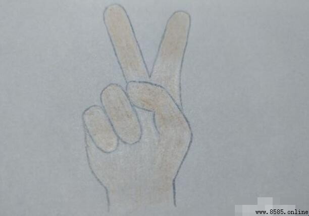 彩铅画手简笔画怎么画