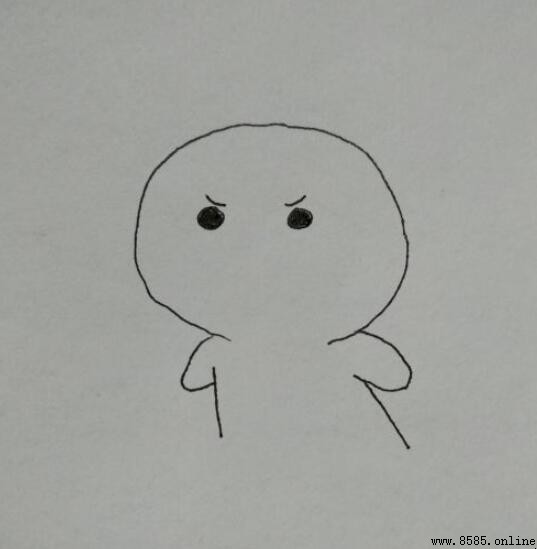 长草颜团子简笔画教程