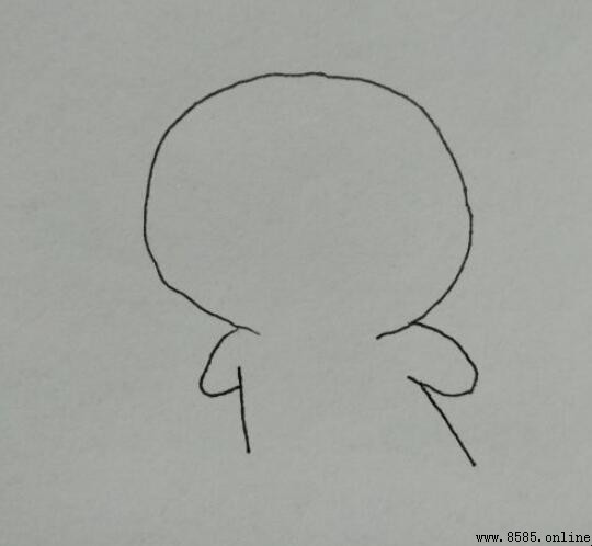 长草颜团子简笔画教程