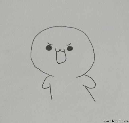长草颜团子简笔画教程