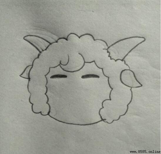 喜羊羊简笔画怎么画