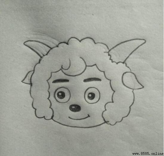 喜羊羊简笔画怎么画
