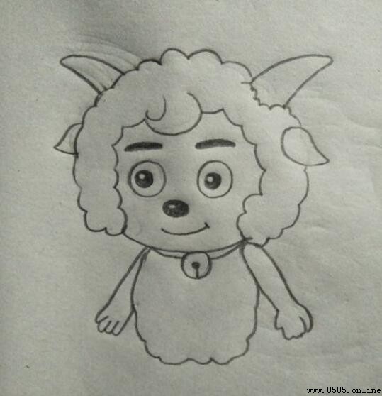 喜羊羊简笔画怎么画