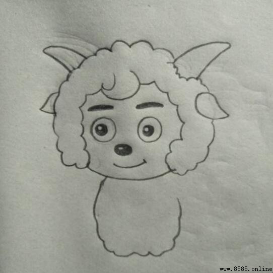 喜羊羊简笔画怎么画